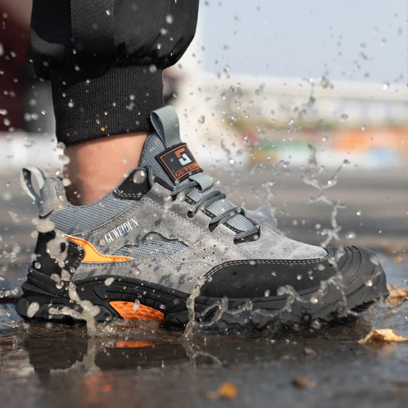 Men’s Lightweight Safety Work Shoes – Plastic Toe & Anti-Puncture
